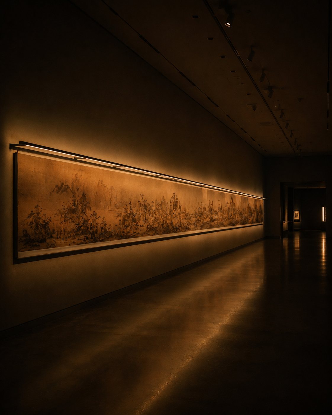 Room 02 — the long wall