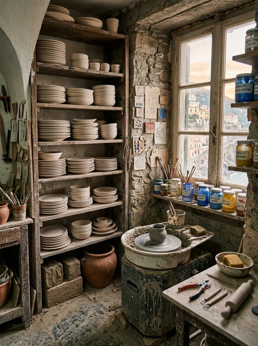Bottega di ceramica a Vietri