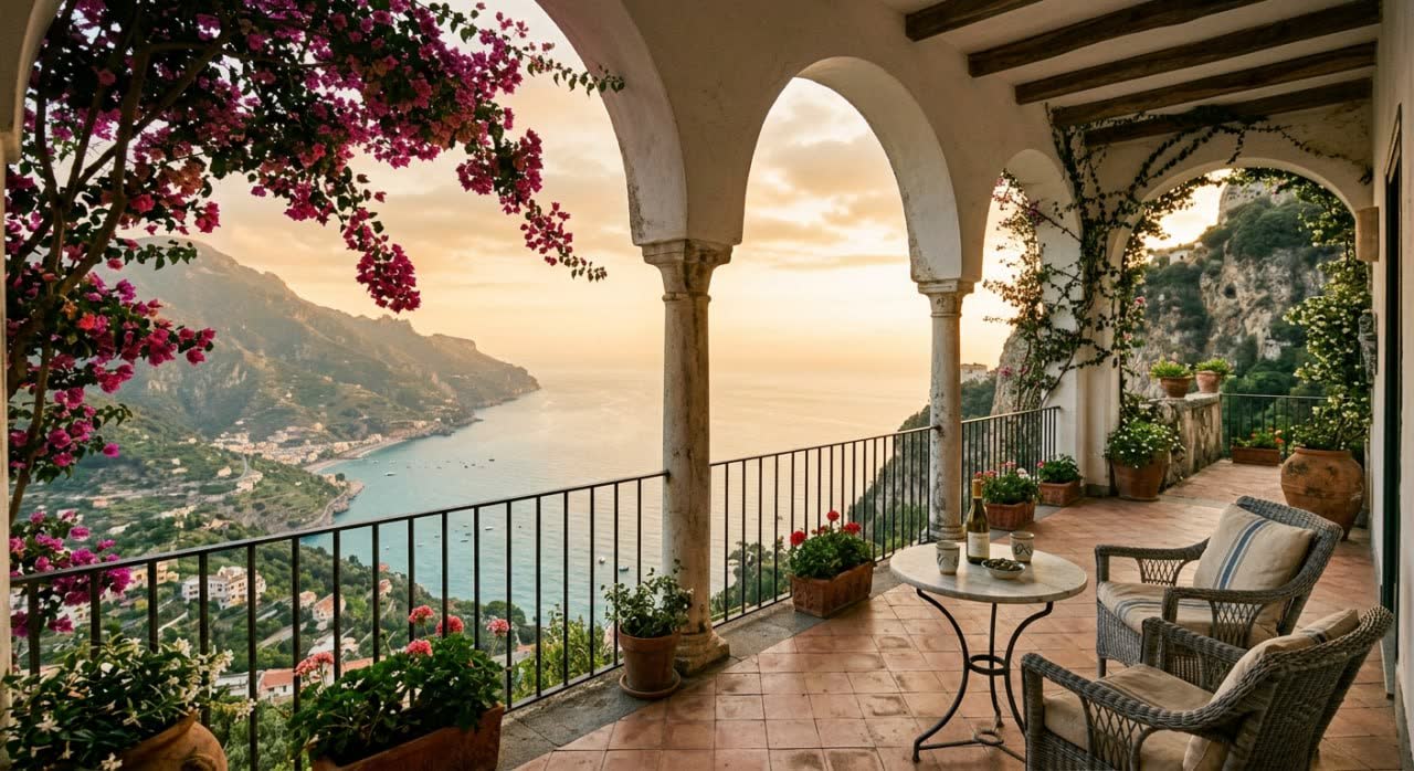 La terrazza dell'Altana sul golfo