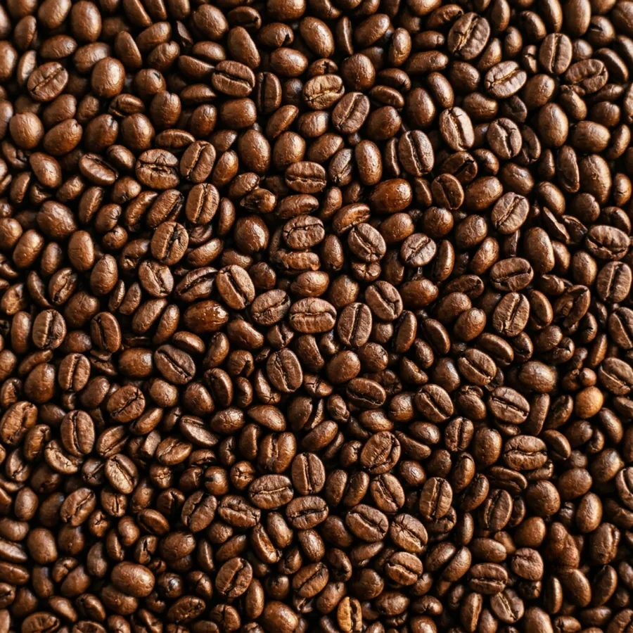 Chicchi di caffè tostati in primo piano